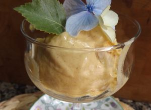 Foto principal de Helado de mango y naranja con sirope de agave