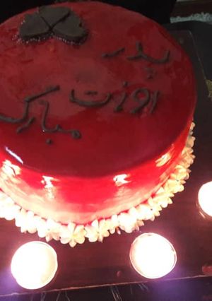 عکسی از دستور کیک خامه ای روز پدر