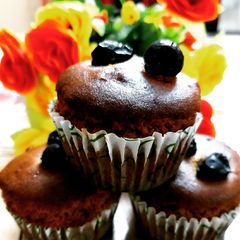 A picture of Jaggery wheat flour muffins.