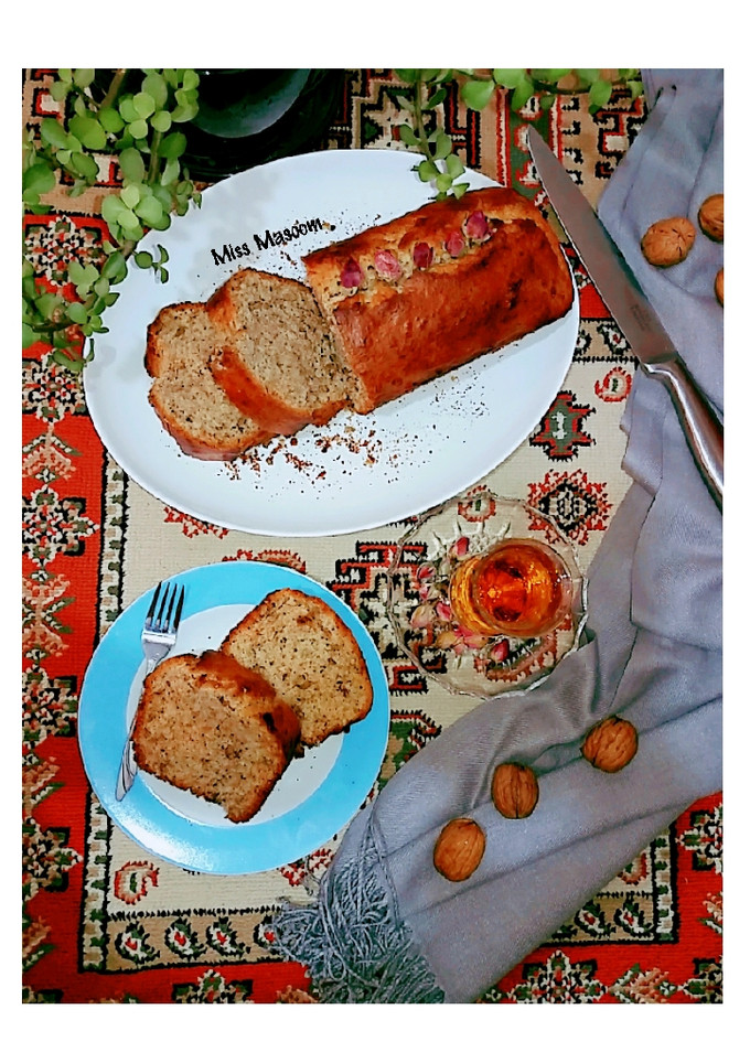 عکسی از دستور نان موز و گردو آمریکا