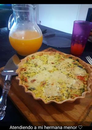 Una foto de Tarta de zapallitos y ricota