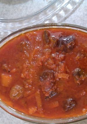 عکسی از دستور خورشت هویج وآلو