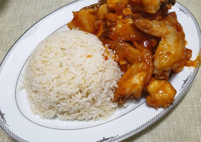 Easiest Way to Prepare Super Quick Homemade Chinese chicken and rice