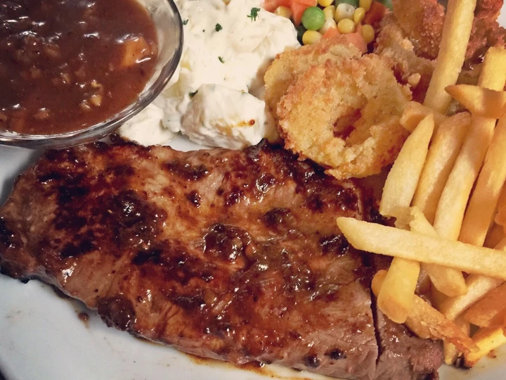 Cara Mudah Membuat Resep Steak bbq blackpaper yang Lezat Sekali Anti Ribet, Uenak Banget