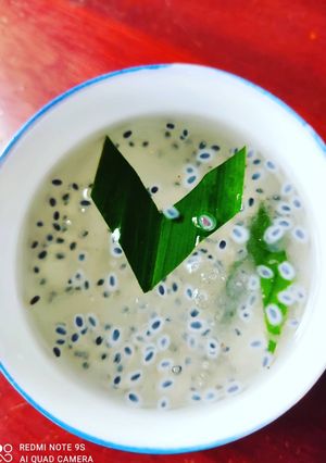 Hình của món Nước mủ trôm hạt é lá dứa.