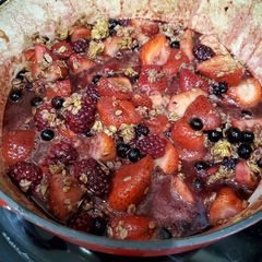 A picture of Basil & Chocolate Mint Cobbler.