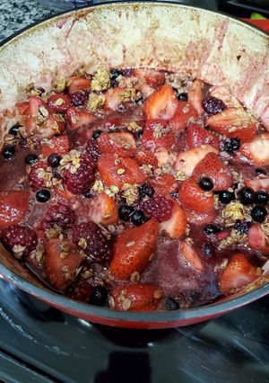 A picture of Basil & Chocolate Mint Cobbler.