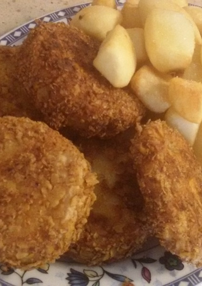 Una foto de Merluza rebozada con doritos