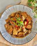 Đậu hũ kho nấm rơm