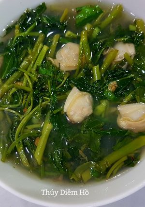 Hình của món Canh chua rau muống nấu nghêu.