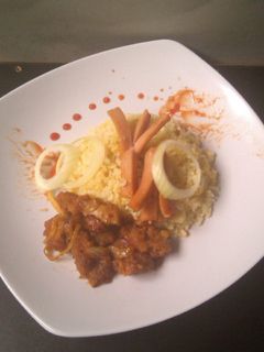 Foto resep Butter rice with chicken karage sauce