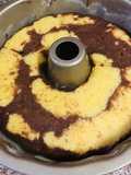 Marmoleado de naranja y chocolate sencillo