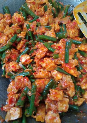 Foto resep Tumis kacang panjang tempe