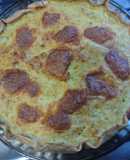 Tarta de zucchini, cebolla, alioli y queso