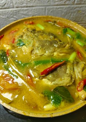 Foto resep Kepala kakap kuah kuning