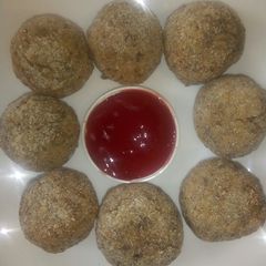 A picture of Fried Pilau cheese balls.