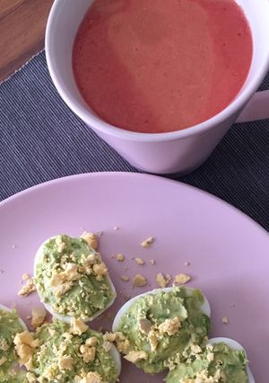 Foto principal de Salmorejo de cerezas con Thermomix