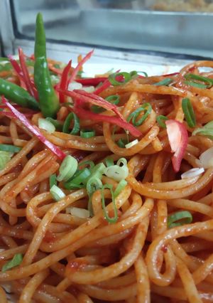Foto resep Spaghetti with saus gocujang