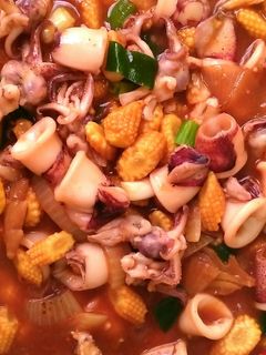 Foto resep Cumi Putren asam pedas