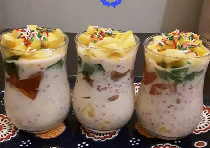 Mango Sagoo Jelly Dessert Recipe