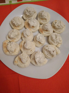 Una foto de Caracolas de hojaldre con roquefort con thermomix