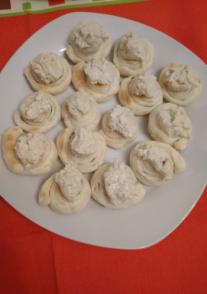 Una foto de Caracolas de hojaldre con roquefort con thermomix