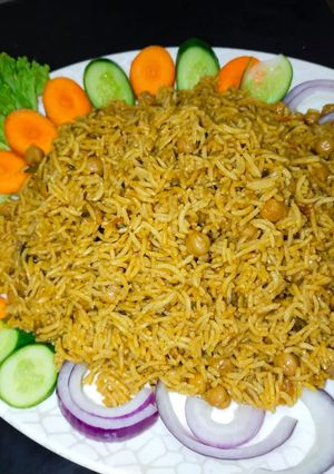 A picture of Achari Chana Pulao.