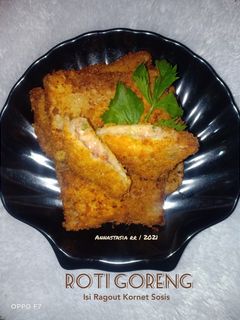 Foto resep Roti goreng isi ragout kornet sosis