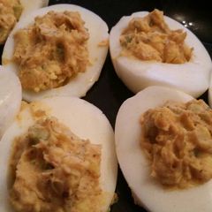 A picture of Cajun Deviled Eggs.