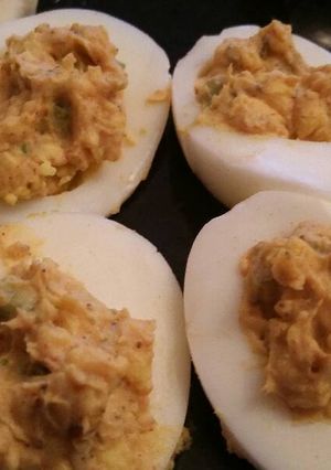 A picture of Cajun Deviled Eggs.
