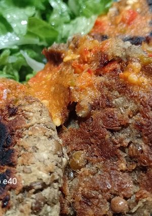 Una foto de Hamburguesas de lentejas a lo gafasok