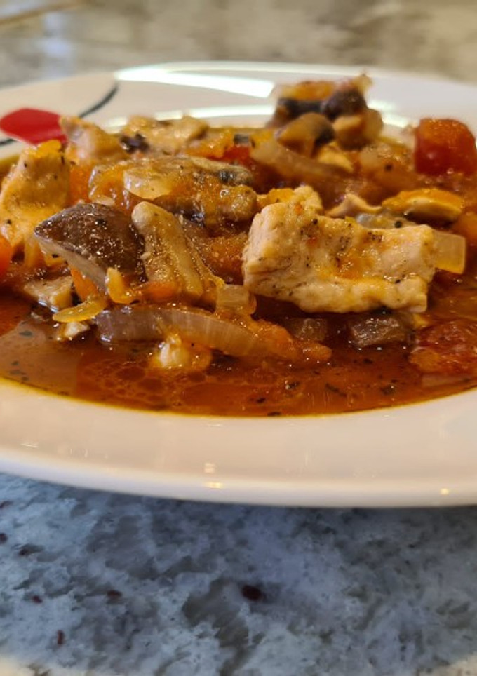 Una foto de Estofado de pavo con calabaza a la cerveza