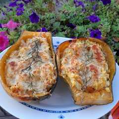 Una foto de Calabaza rellena