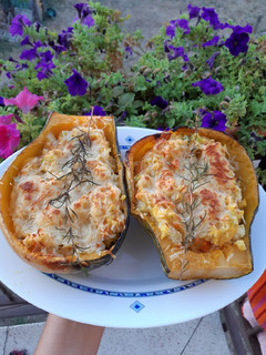 Una foto de Calabaza rellena