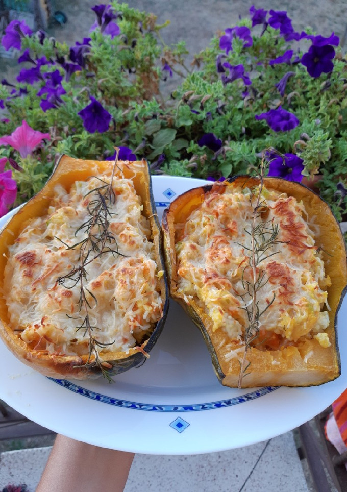 Una foto de Calabaza rellena