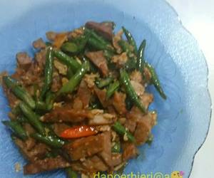 Resep mudah Oseng tempe kacang panjang Mantul Banget