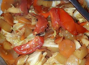 Foto resep Tumis Kol, Wortel, Kentang dan Tomat pedas