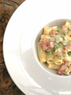 Una foto de Pasta con espárragos a la crema