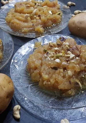 A picture of Allu ka halwa.