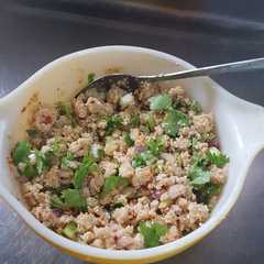 A picture of Larb Gai.