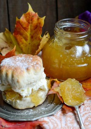 A picture of Vickys Toffee Apple Jam, GF DF EF SF NF.