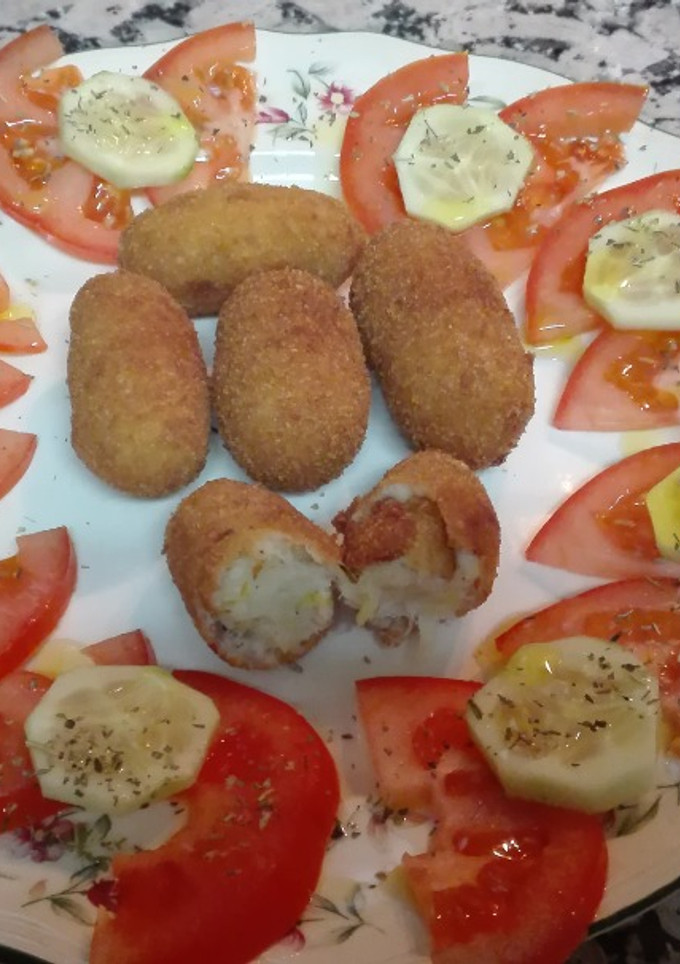 Una foto de Croquetas de merluza hechas en Thermomix