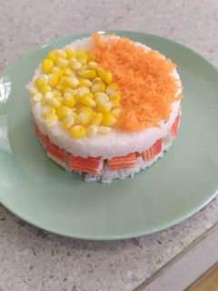 Foto resep Sushi Cake corn & crabstick