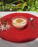 Arroz con leche y coco rallado