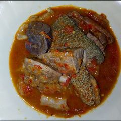 Liver and chaki pappe soup A picture of Liver and chaki pappe soup.