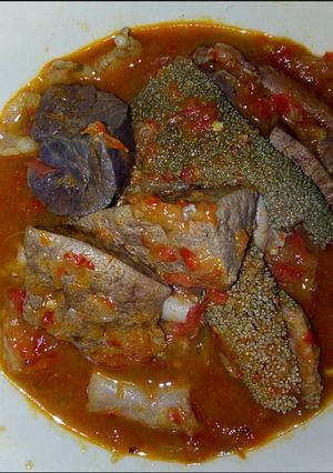 A picture of Liver and chaki pappe soup.
