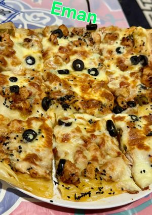 صورة لوصفة فطيرة وش بيتزا 😋🍕