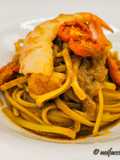 Linguine Senza Glutine con Gamberoni, Bisque e Pomodorini Confit