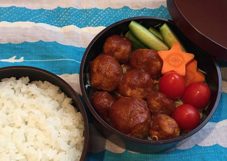 How to Prepare Delicious Meat balls Bento box