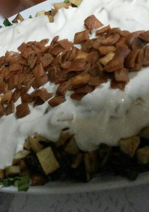 صورة لوصفة فتة الباذنجان